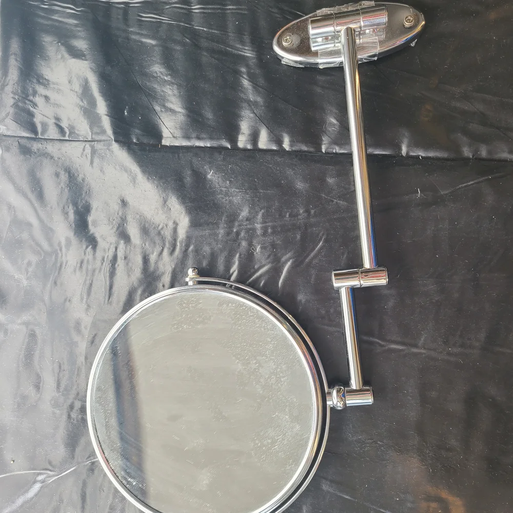 Round Silver Wall Mounted Makeup Mirror 8